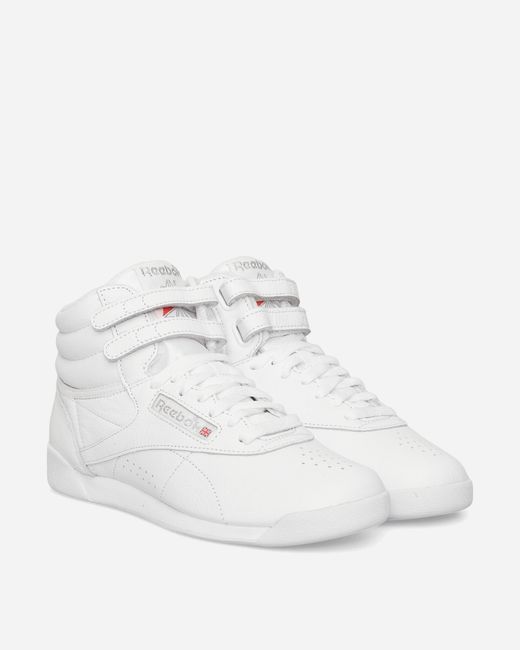 Reebok White Women S Freestyle Hi Sneakers Intense / Silver