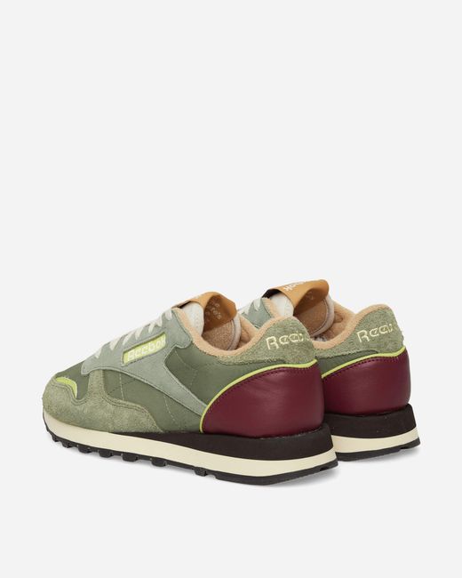 Reebok Green Classic Leather Premium Sneakers Grit for men