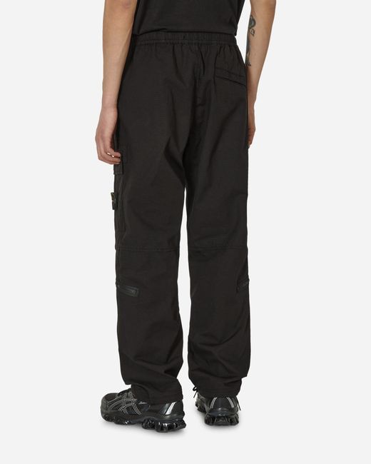 Stone Island Black Loose Fit Cargo Pants for men