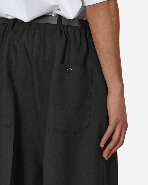 Random Identities Black Worker Low Crotch Trousers for men