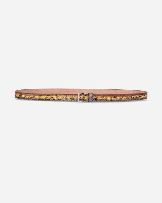 Dries Van Noten White Printed Leather Belt for men