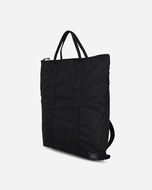 Porter-Yoshida and Co Black Flex 2way Tote Bag for men