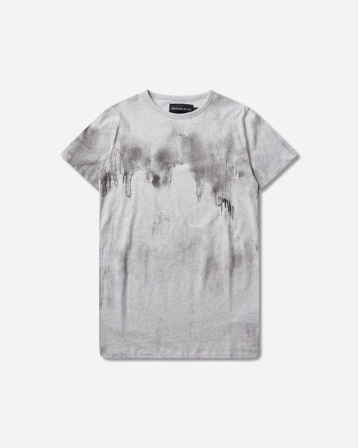 Racer Worldwide Gray Slim Oil Print T-Shirt for men
