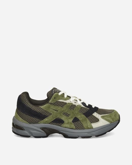 Asics Green Gel-1130 Sneakers Olive Canvas / Smog for men