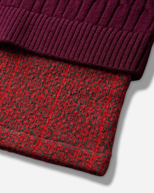 Dries Van Noten S Layered Wool Sweater Bordeaux for men