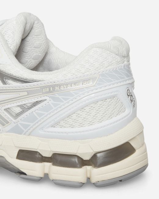 Asics White Gel-kayano 20 Sneakers / Pure Silver for men