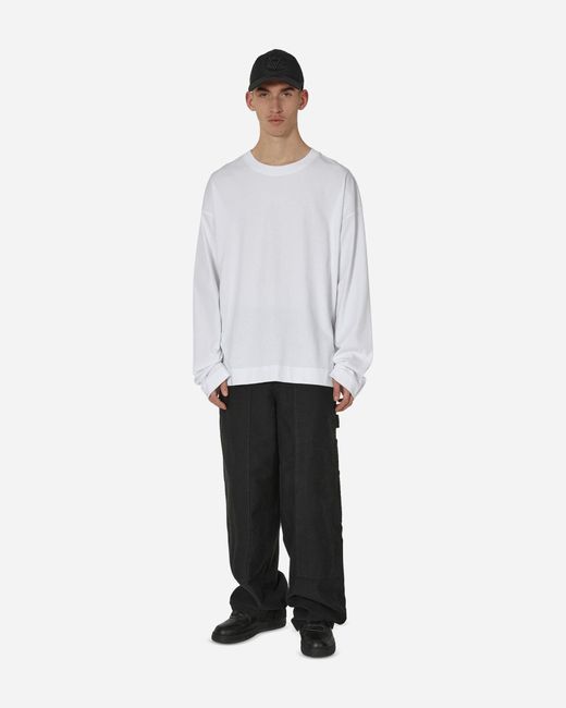 Dries Van Noten White Oversized Longsleeve T-shirt for men