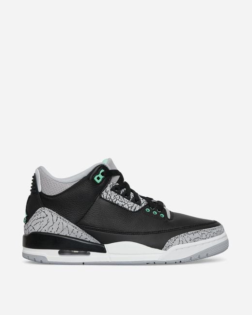 Nike Black Air Jordan 3 Retro Sneakers / Glow for men