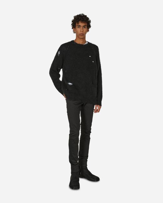 Undercover Black Distressed Sweater for men