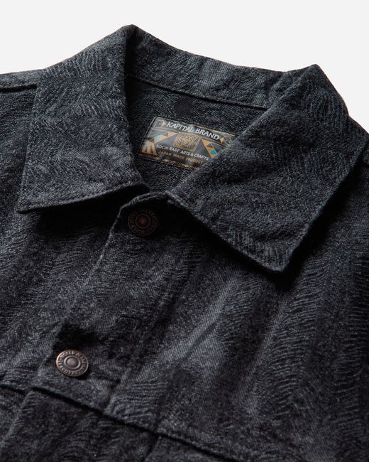 Kapital Black Men S 12oz Magpie Denim 3rd Jacket for men