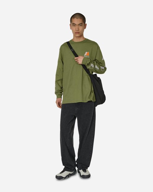 Automobili Amos Green Aa Logo Longsleeve T-Shirt Army for men