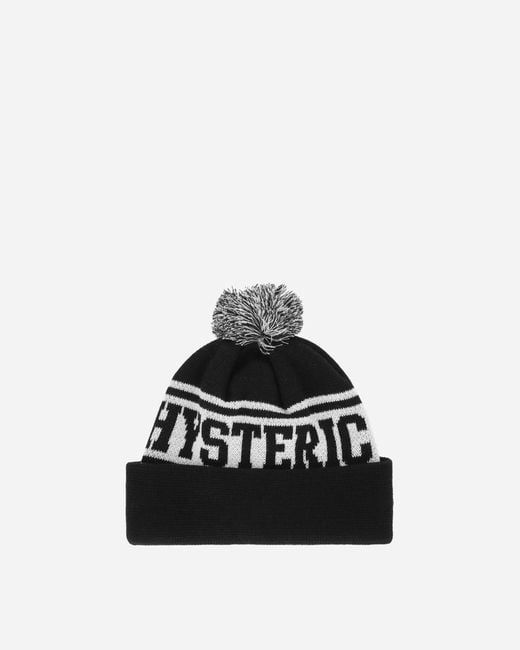 Hysteric Glamour Black Hysteric Logo Beanie for men