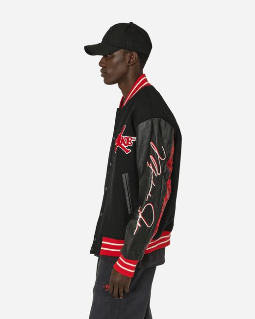 Nike Red Awake Ny Varsity Jacket Black for men