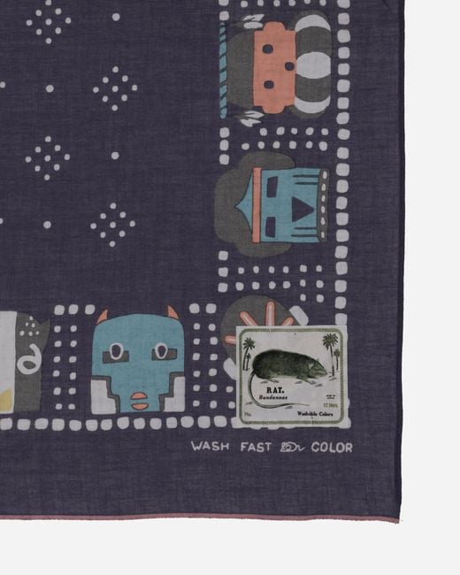 Kapital Blue Fastcolor Selvedge Bandana (Kachina) for men