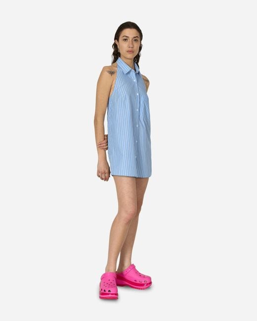 Abra Blue Shirt Mini Dress