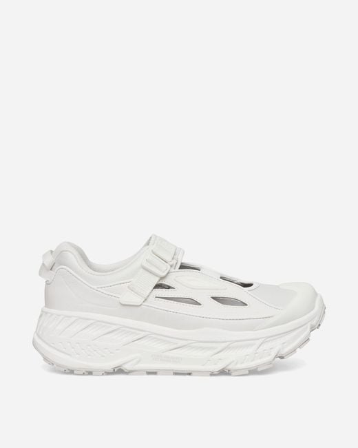 Hoka One One White Stinson Breeze Sneakers Frost Grout for men
