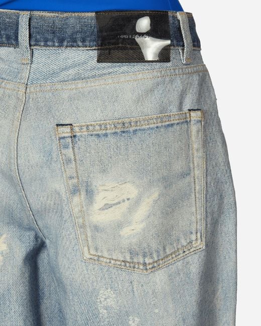 Our Legacy Blue Digital Denim Print Full Cut Jeans
