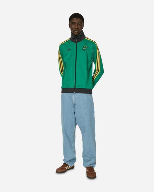 adidas Jamaica Beckenbauer Track Top Court in Green for Men | Lyst