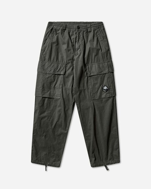 C.P. Company Men S Microreps Boxy Cargo Pants Dark Shadow in Grey