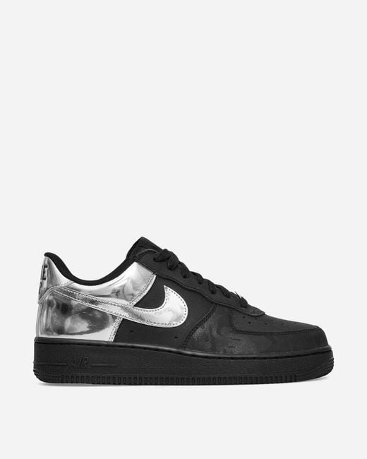 Nike Black Air Force 1 Low Sneakers Metallic for men