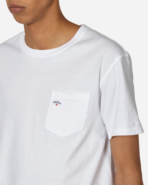 Noah Core Logo Pocket T-Shirt in White for Men | Lyst UK