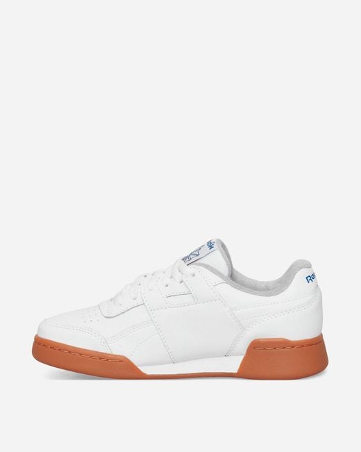 Reebok White Workout Plus Og Sneakers / Vector Blue / Vector Red for men