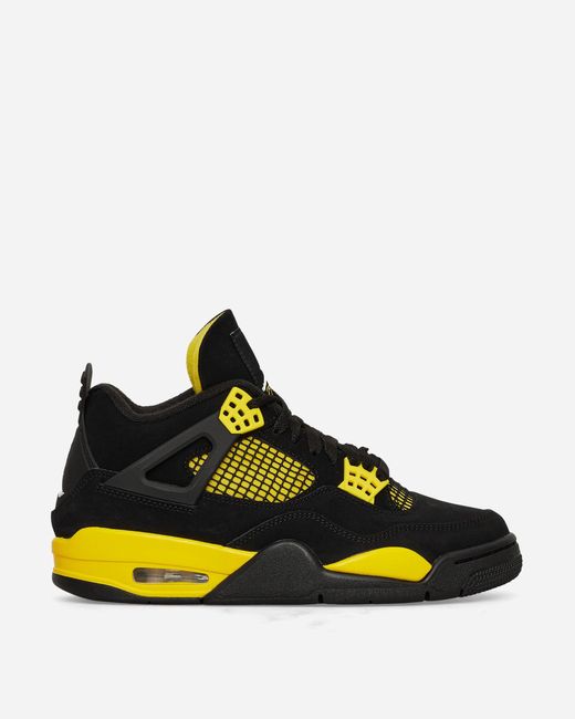Nike Yellow Air Jordan 4 Retro Thunder Sneakers / Tour for men