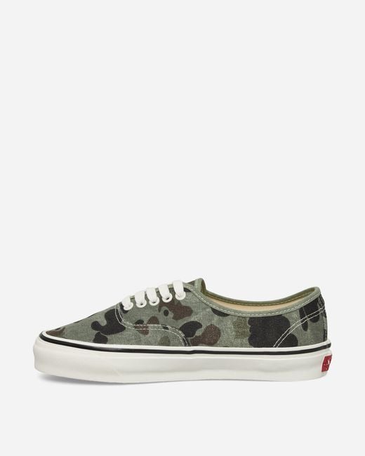 Vans Green Premium Authentic 44 Duck Camo Sneakers for men
