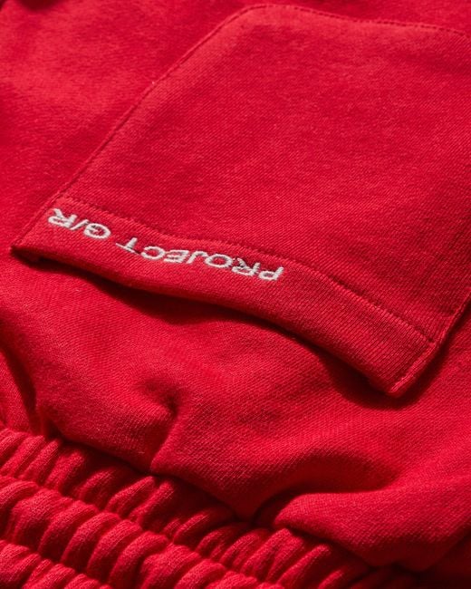 PROJECT G/R Men S Reconstructed Hybrid Track Jacket Red for men