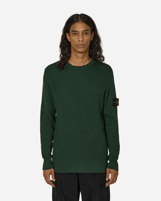 Stone Island Green Full Rib Sweater Musk for men