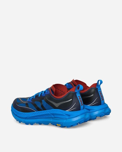 Hoka One One Blue Mafate Speed 4 Lite Sneakers Electric Cobalt / Dry Chili for men
