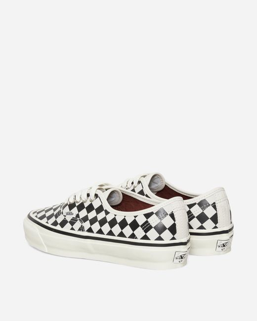 Vans White Authentic 44 Diamond Check Sneakers for men