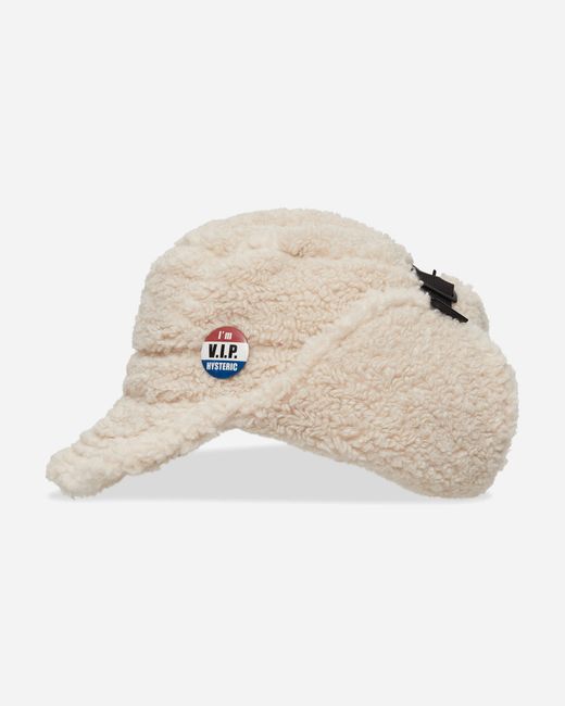 Hysteric Glamour White I'M V.I.P. Hysteric Boa Flight Cap