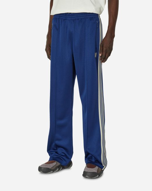 Needles Blue Poly Smooth Track Pants Royal for men
