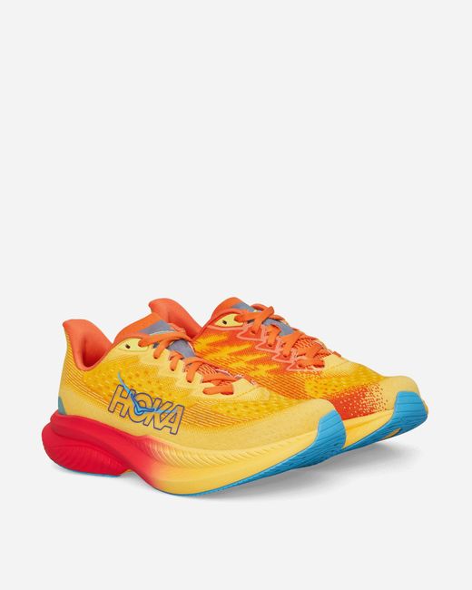 Hoka One One Yellow Mach 6 Sneakers Poppy / Squash for men
