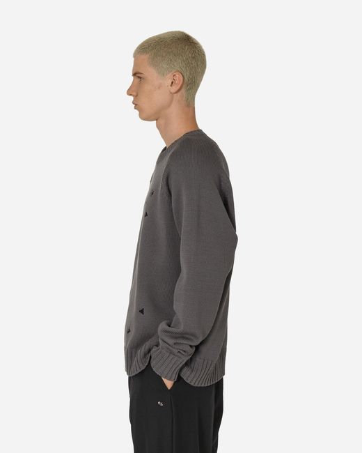 Undercover Gray Embroidered Crewneck Sweater for men