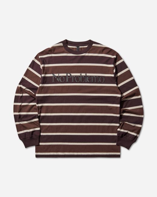 No Problemo Red Striped Longsleeve T-shirt for men
