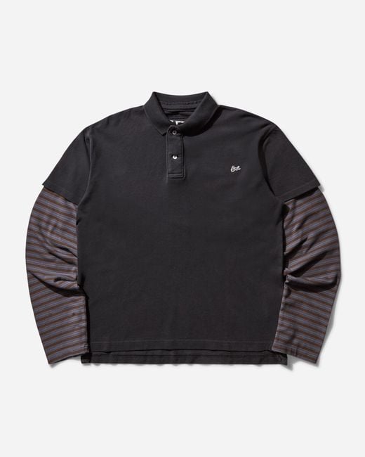 25ss ERL DOUBLE SLEEVE POLO T-SHIRT Sサイズ ERL Men S Double Sleeve Polo T-shirt in Black for Men | Lyst