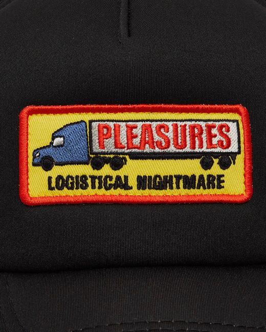 Pleasures Black Nightmare Trucker Cap for men
