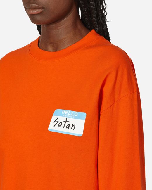 Fuct Orange Hello My Name Is Satan Longsleeve T-shirt