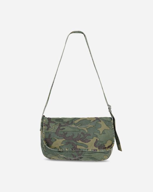 Needles Green Reversible News Paper Bag Camo for men