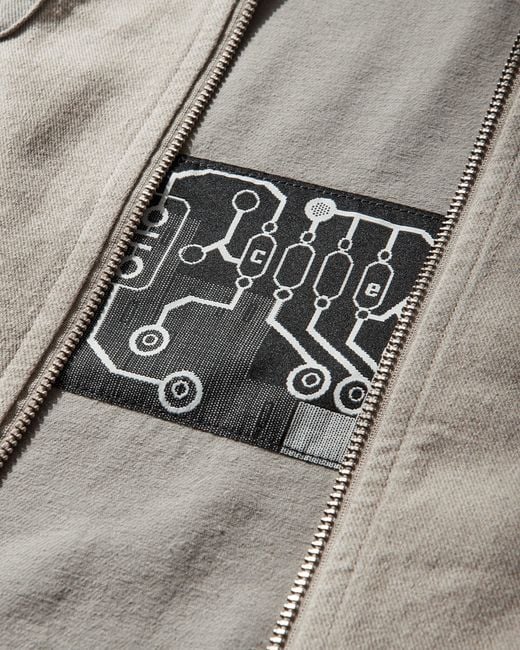 Cav Empt Gray S Stripe Cut Short Shirt Jacket for men