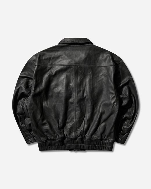 Cav Empt Black Men S Community Leather Jacket Grey for men