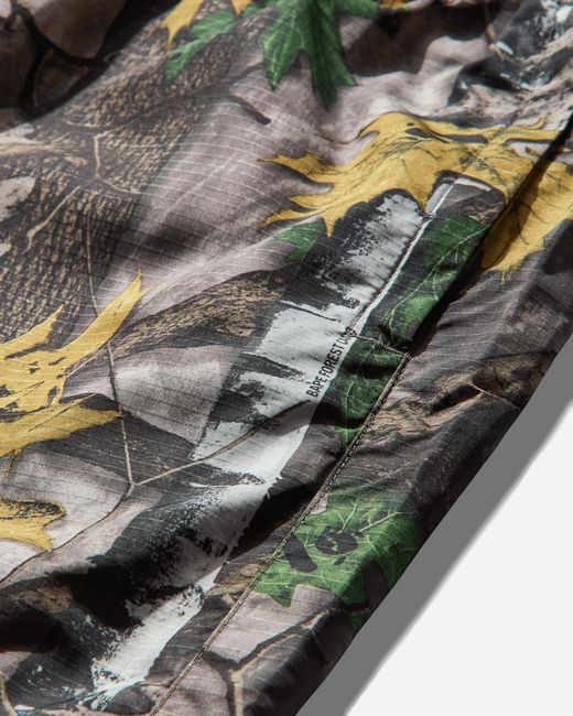 A Bathing Ape Brown Men S Bape Forest Camo Track Pants Beige for men