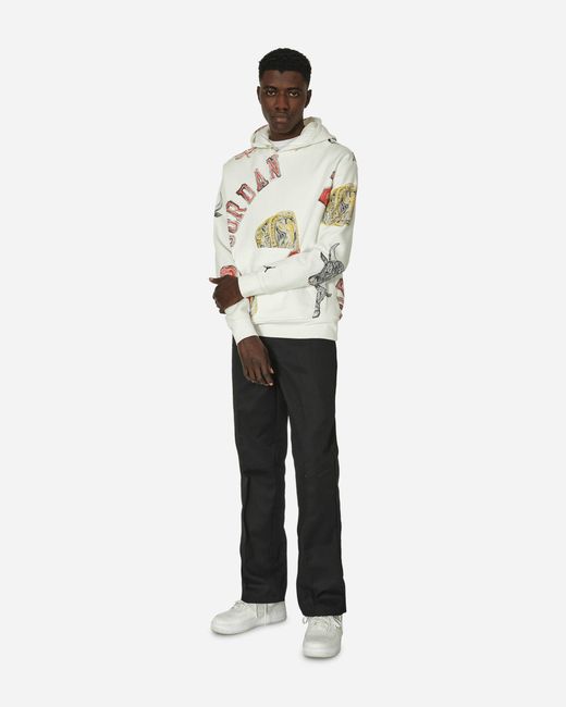 Nike White Brooklyn Fleece Hooded Sweatshirt for men