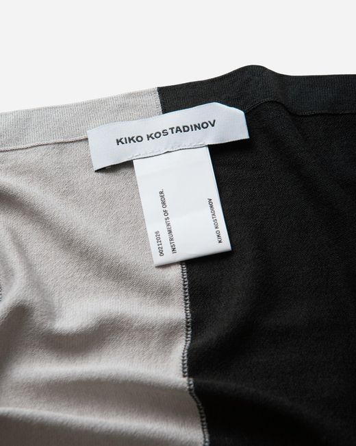 Kiko Kostadinov Black Sigo Knit Scarf for men