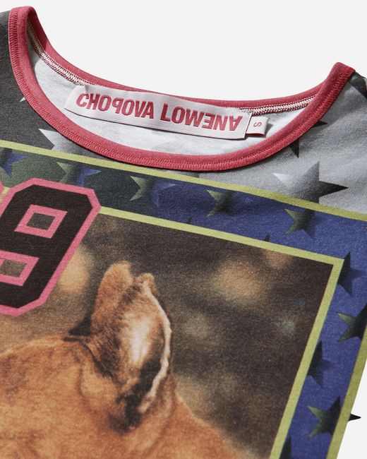 Chopova Lowena Gray Women S Deptford Dogs Fitted Jersey Top