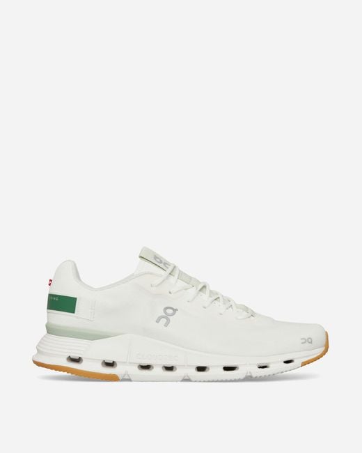 On White Cloudnova Form Sneakers / Green for men
