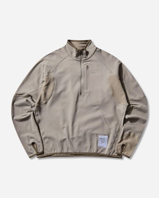 Satisfy Gray Women S Ghostfleece Half‐zip Sweatshirt Rock Ridge for men