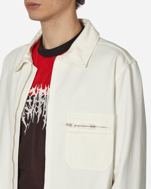 A.P.C. White Connor Zipped Denim Jacket Off for men